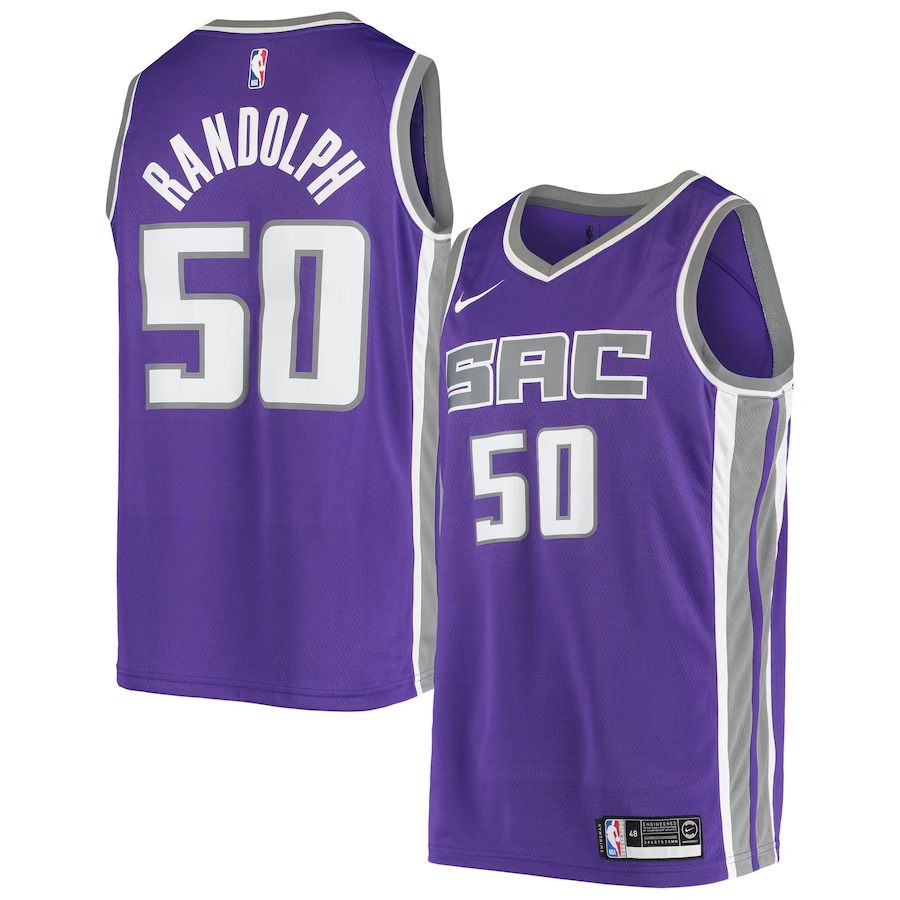 Men Sacramento Kings 50 Zach Randolph Nike Purple Swingman NBA Jersey